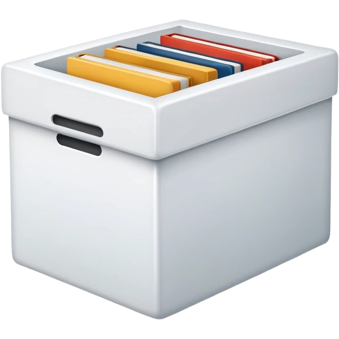 Beautiful white box with books emoji