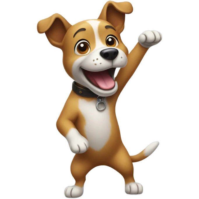 Dog dancing emoji