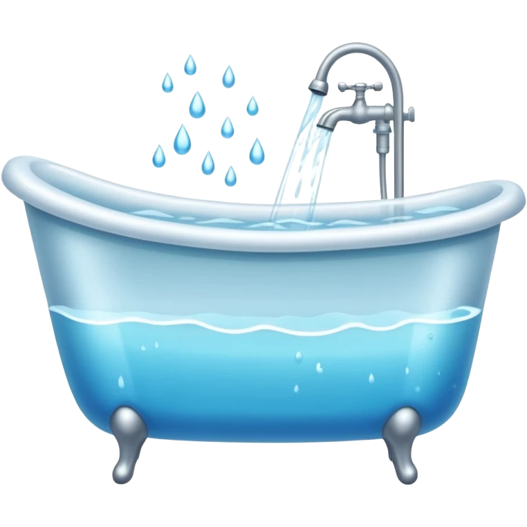 Bathtub full of water emoji