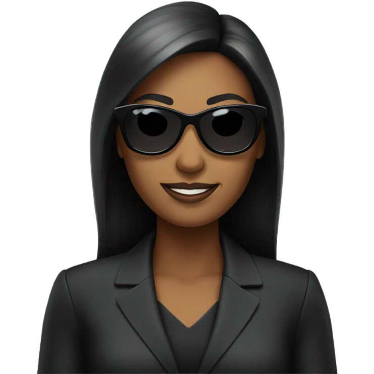 Business woman black sunglasses  emoji