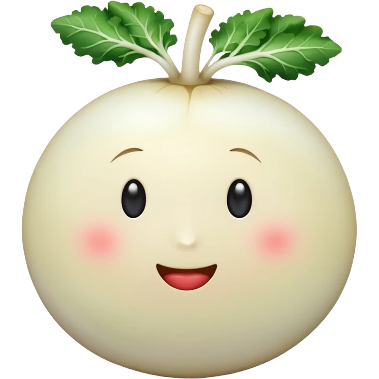 Make white radish apple emoji style emoji