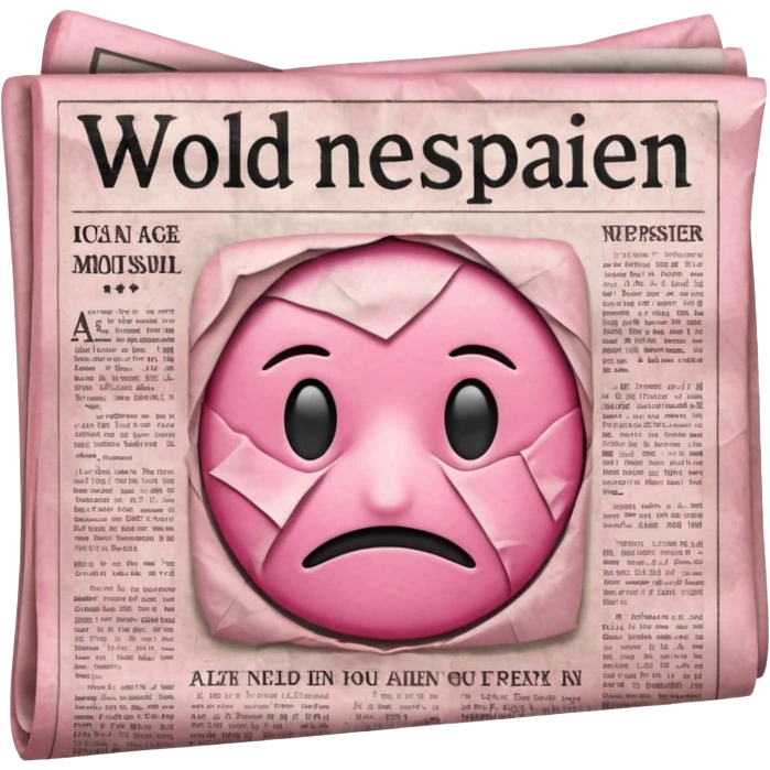pink newspaper emoji