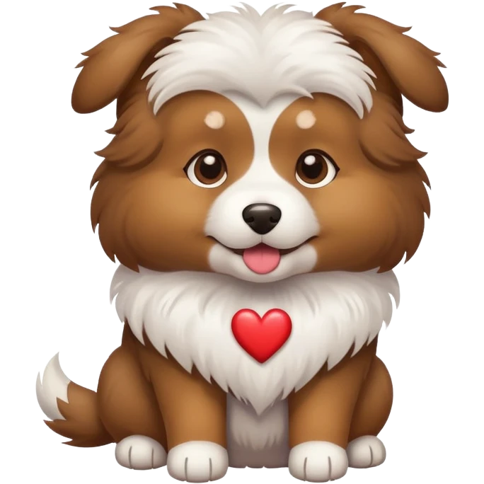 Dog with a heart emoji