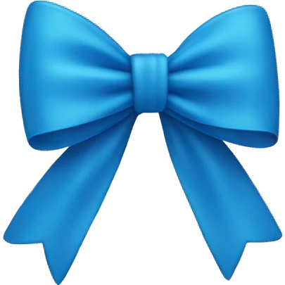 Blue bow emoji