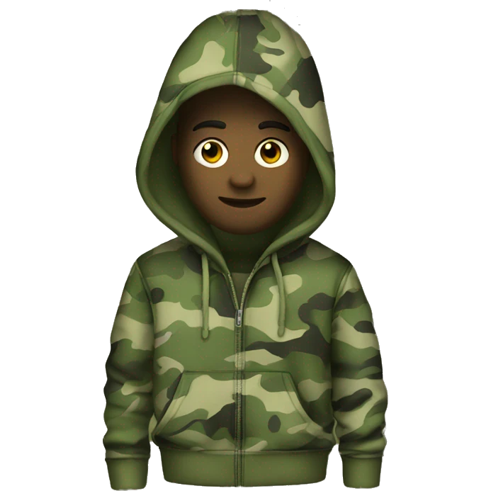 camouflage hoodie emoji