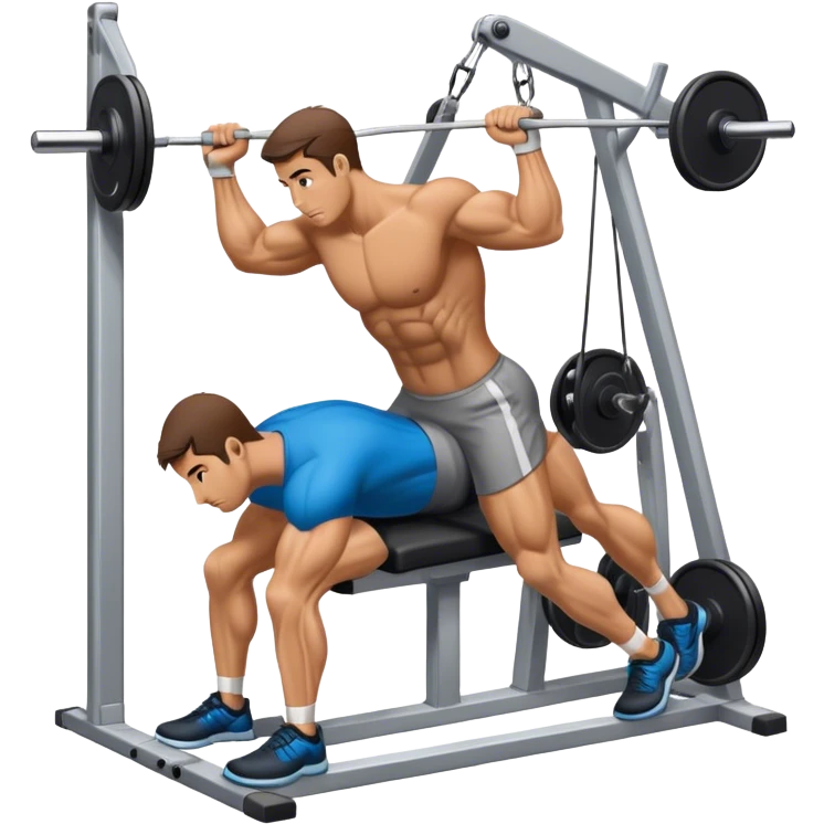 side-view man cable-machine tricep-pushdown emoji