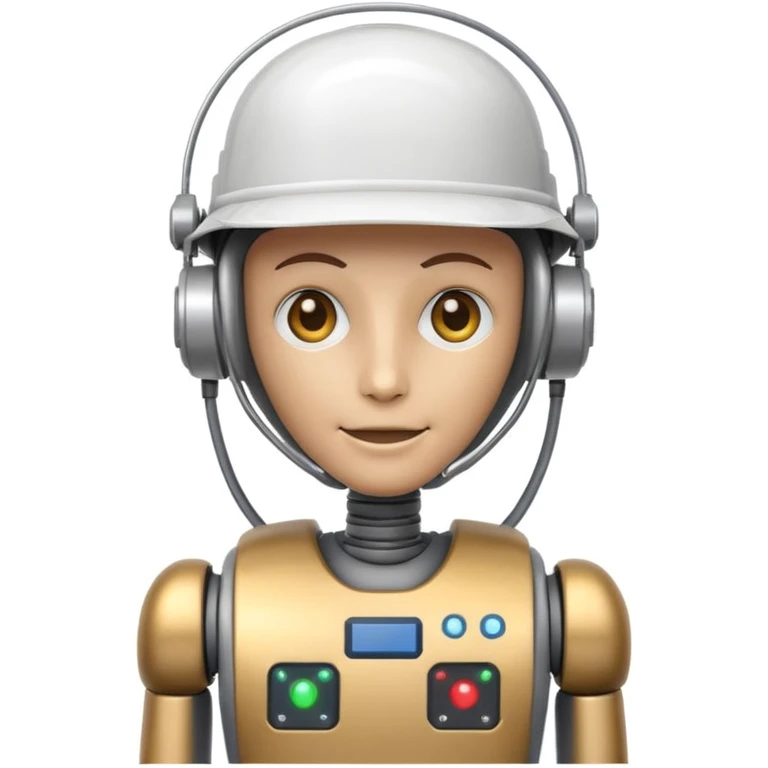 robot emoji profile picture with a laptop, wearing a cap labeled 'NET', holding ethernet cables, white background emoji