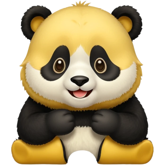 panda that is yellow-coloured emoji