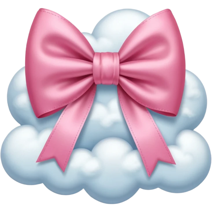 pink bow + cloud emoji