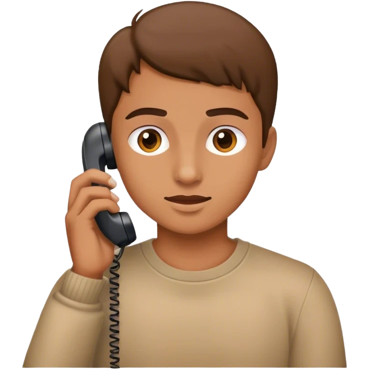 young person on the phone emoji