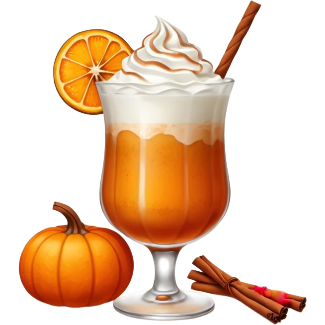 Pumpkin spice cocktail emoji