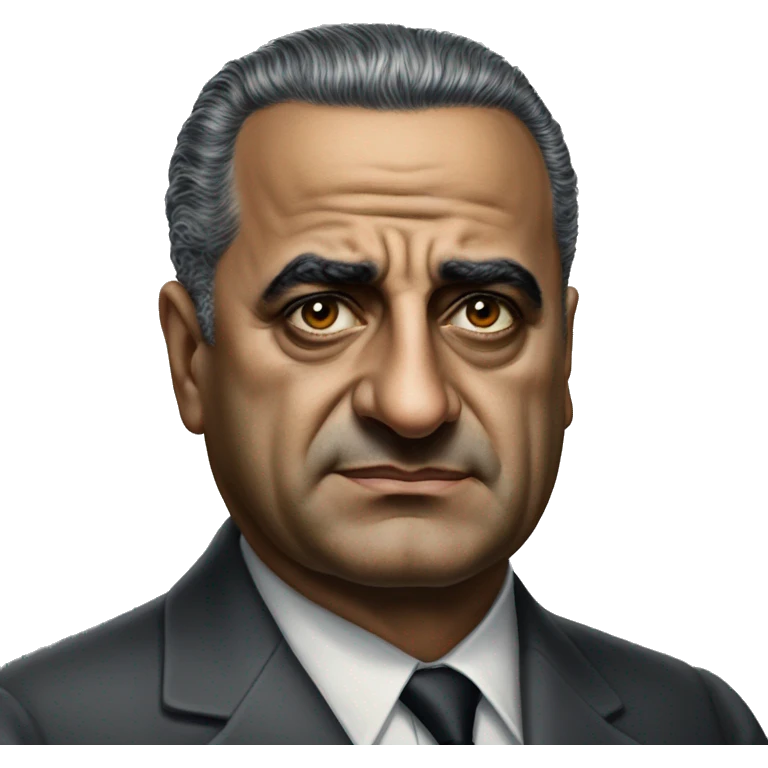 Gamal Abdel Nasser photorealistic sad emoji