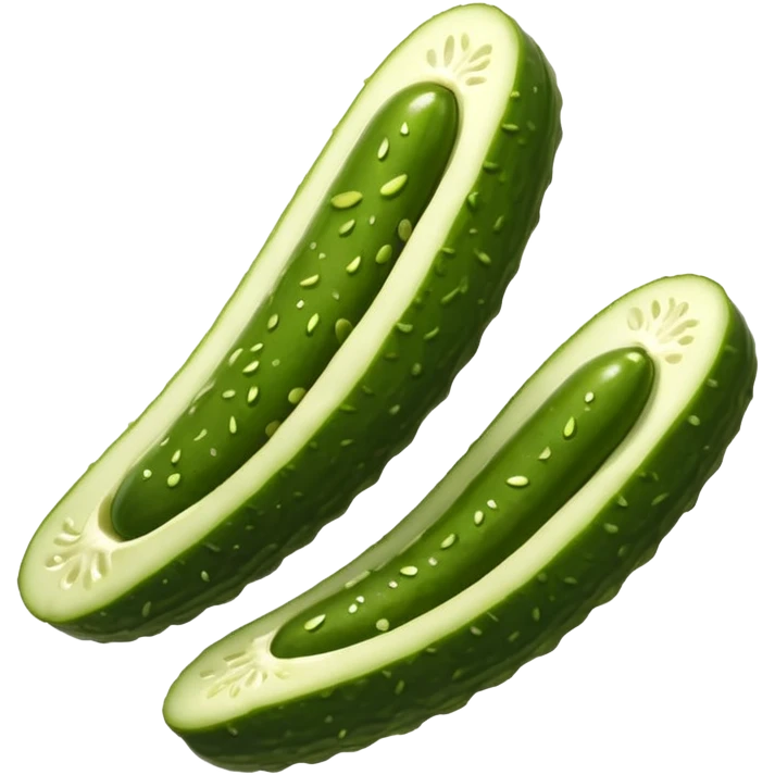 a sliced pickle emoji