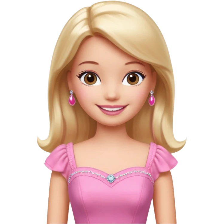 barbie girl dress color, half body emoji