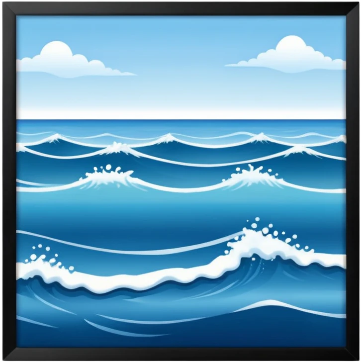 Scientific artistic pic of a see emoji