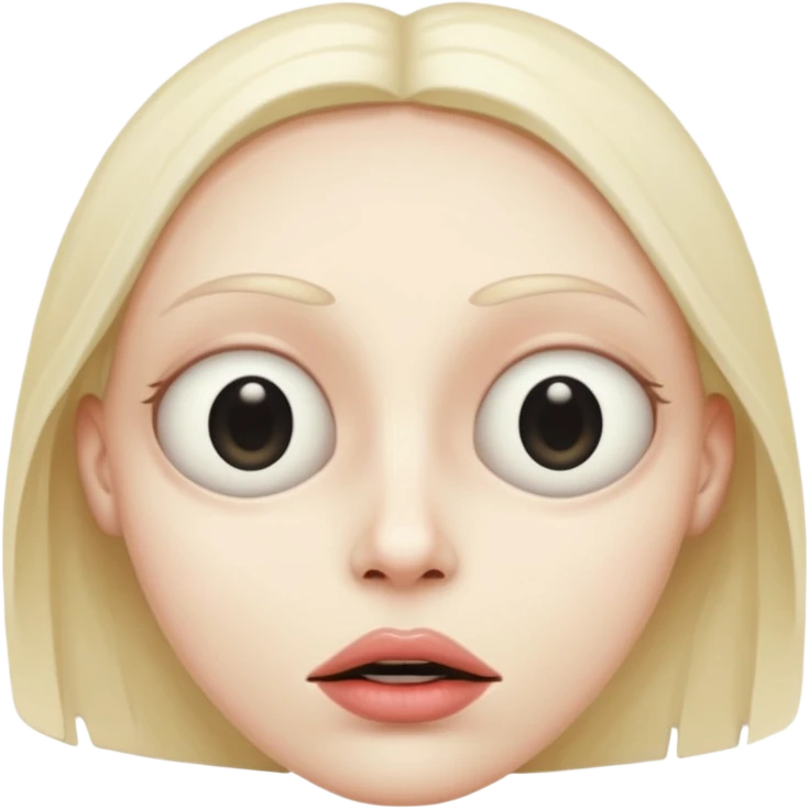 Creepy face emoji