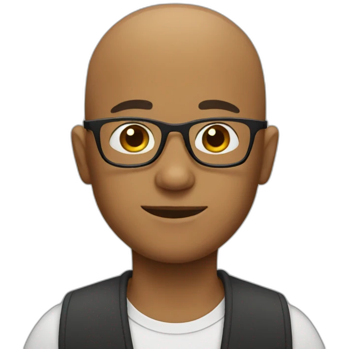 bald boy wearing glasses emoji