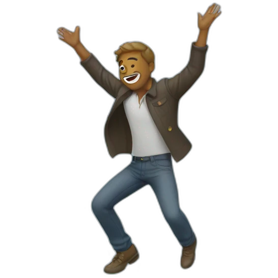 Man dancing in a puddle emoji