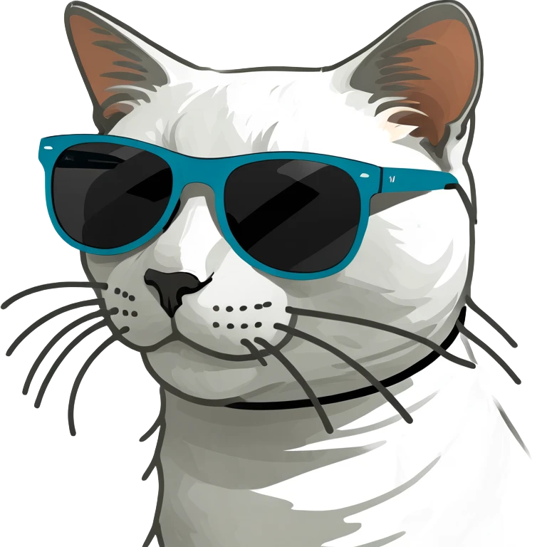 Cat with sunglasses emoji