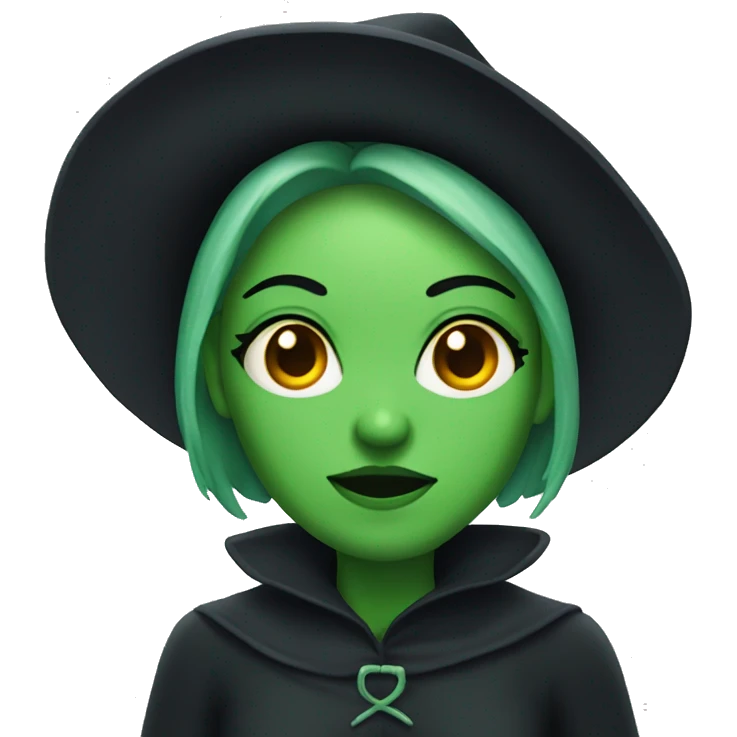 A witch with green skin emoji