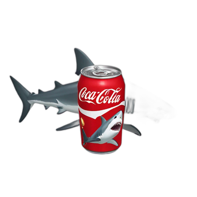 Shark drink Coca-Cola  emoji