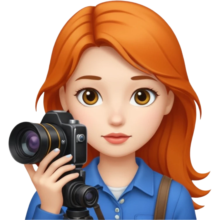 девочка фотограф emoji