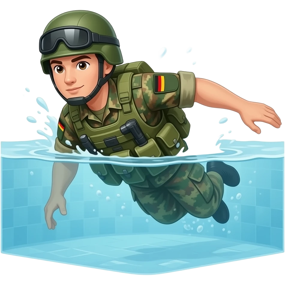 swiming german bundeswehr soldier emoji