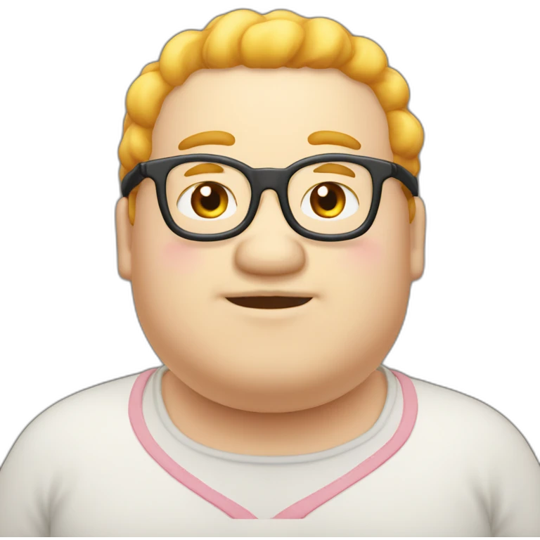 red-spectacles-fat-men-japanese-pinkhair emoji