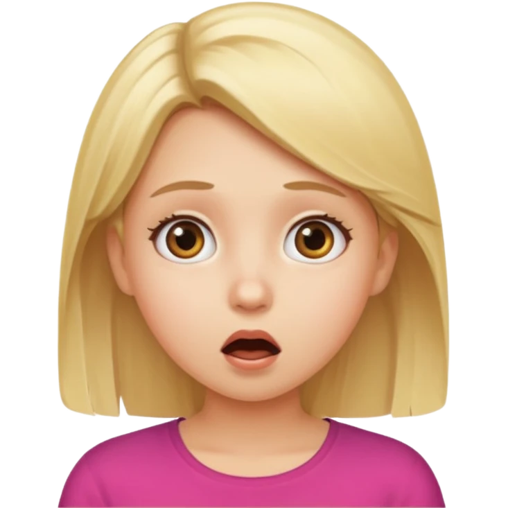 girl surprise face emoji