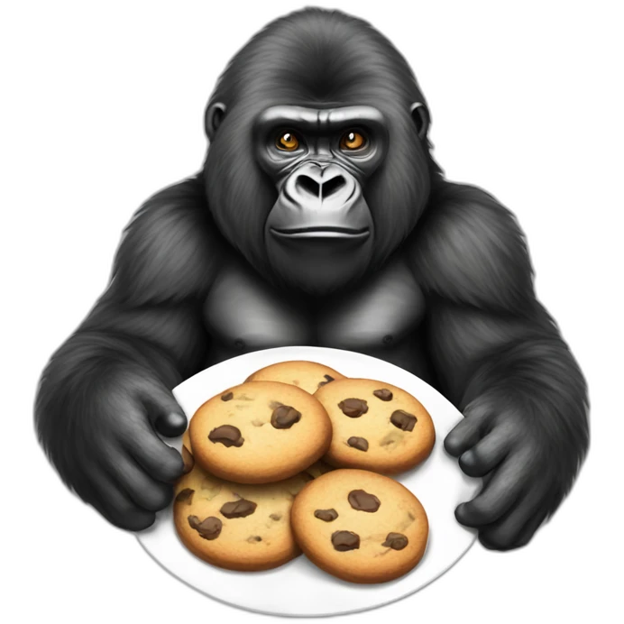 Gorilla tag gorilla with cookies emoji