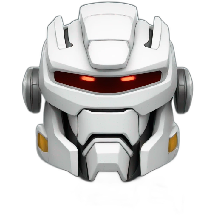 white battle mecha emoji