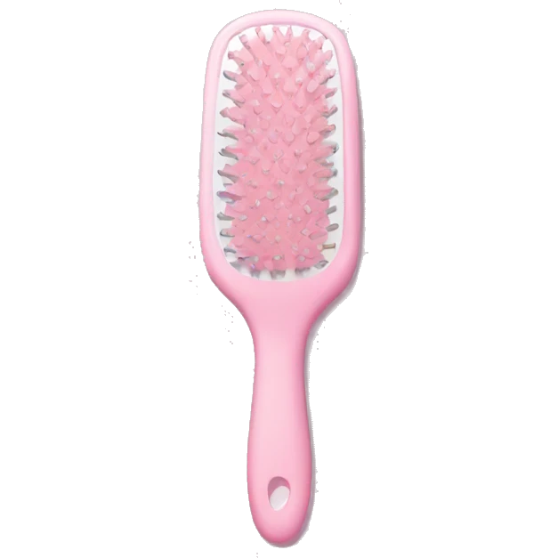 Light pink hair brush emoji