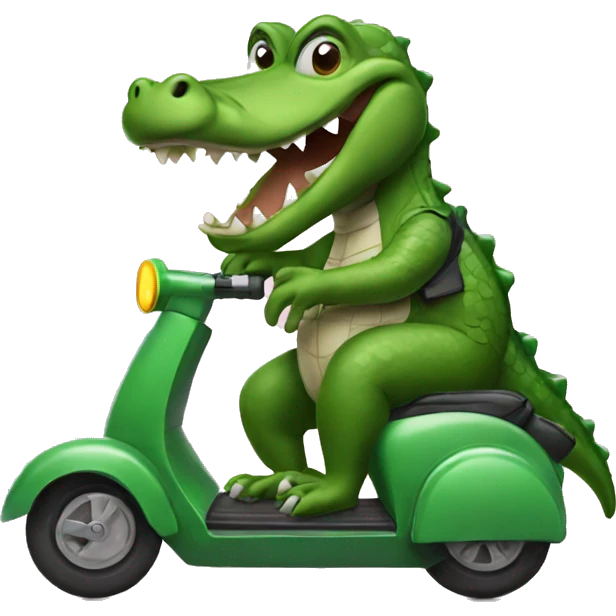 Alligator on a scooter  emoji