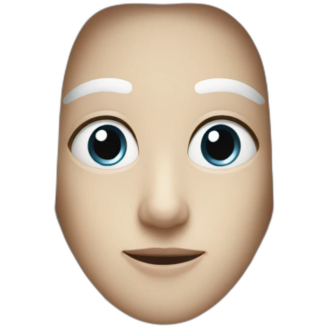 A white long face emoji