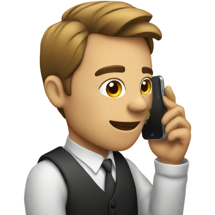 On phone while on phone  emoji