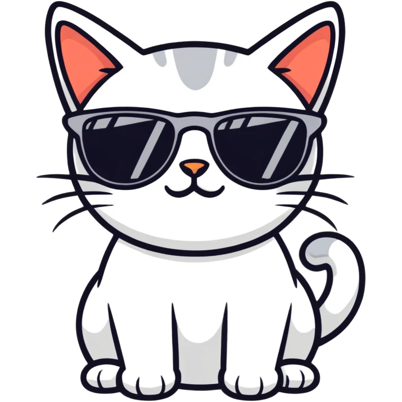 Cat with sunglasses emoji