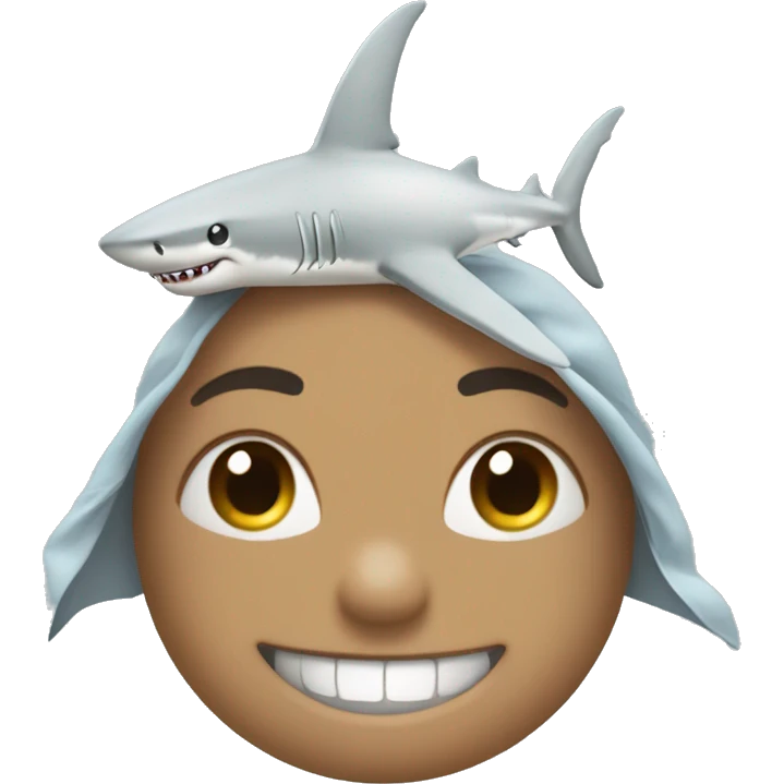 A shark with a ￼ tutu and a bra on emoji