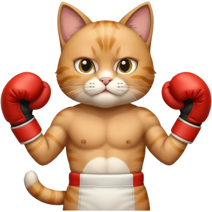 Cat with boxing gloves emoji