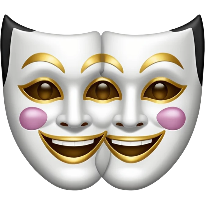 Theatre mask (smiling+tragedy) emoji