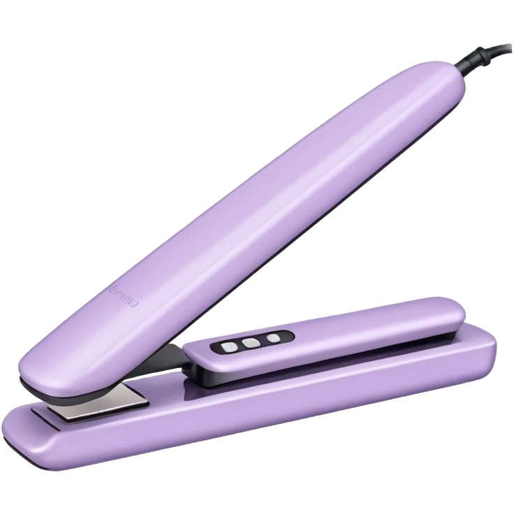 pastel lilac hair straightener emoji