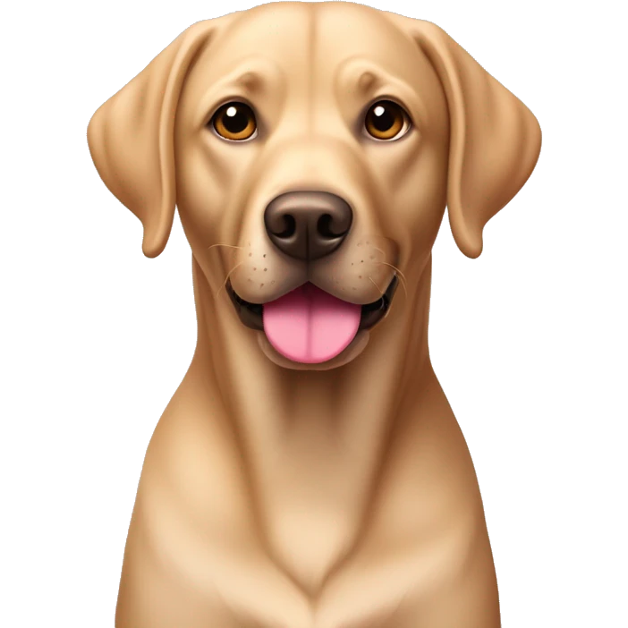 Tan Labrador retriever with pink nose  emoji