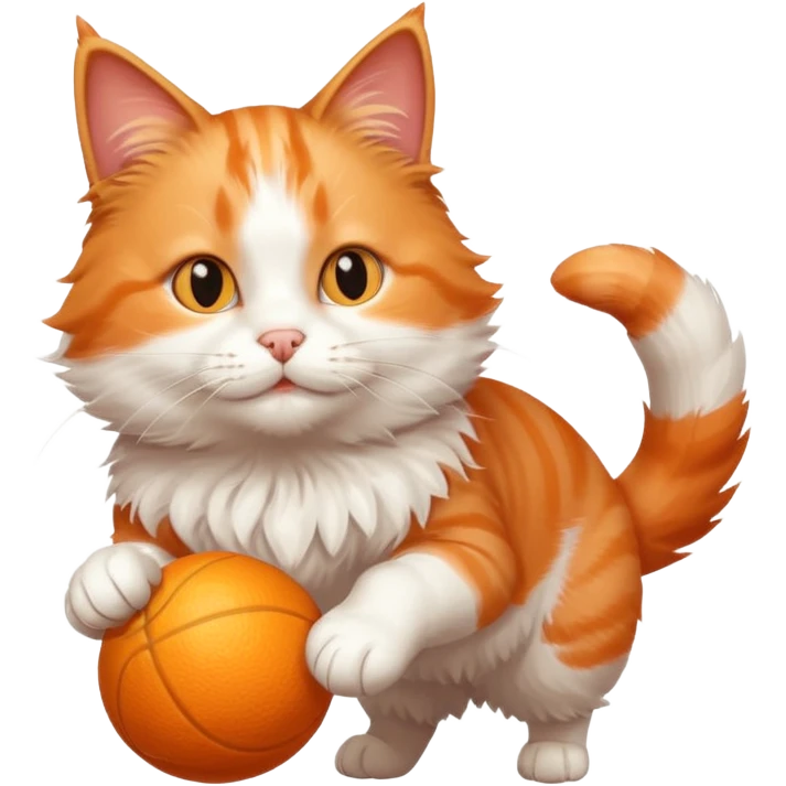 Cat Playing with ball emoji