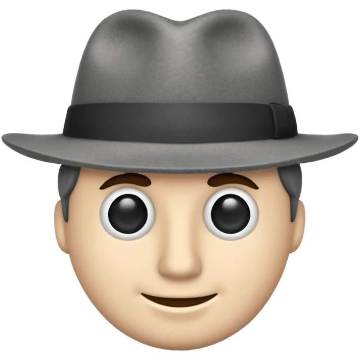 big gray fedore without human emoji