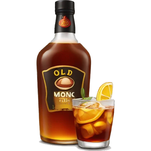 rum drink named old monk emoji emoji