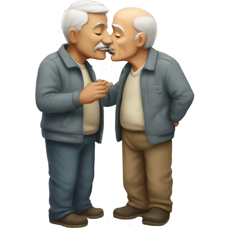 old men kissing emoji