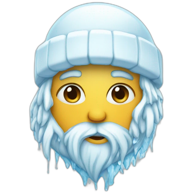 Ice cold heart winter emoji
