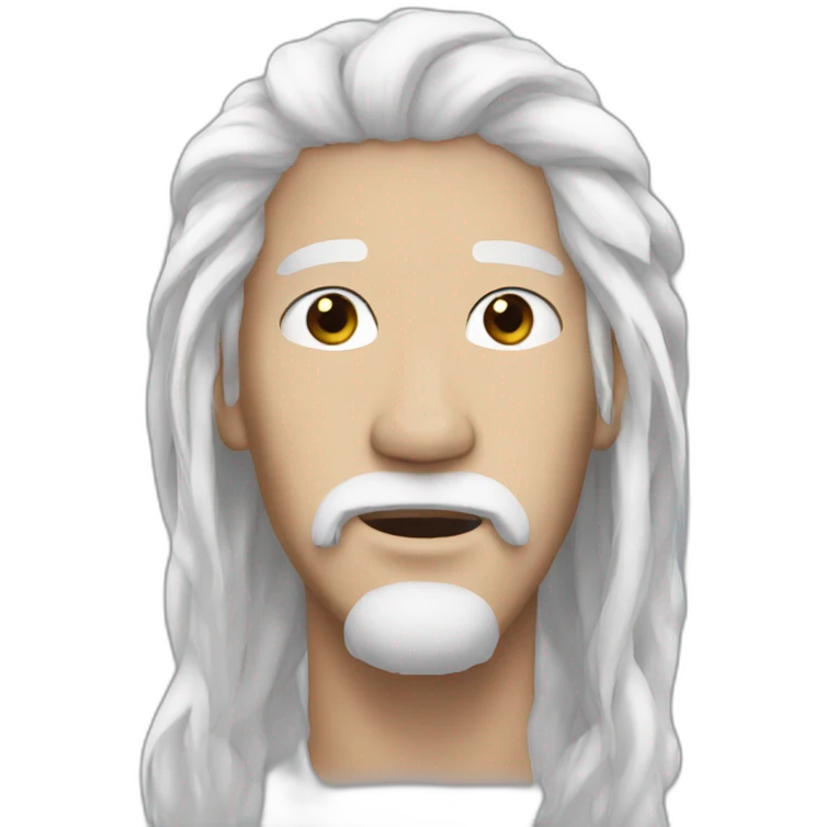 nagi white hair face emoji