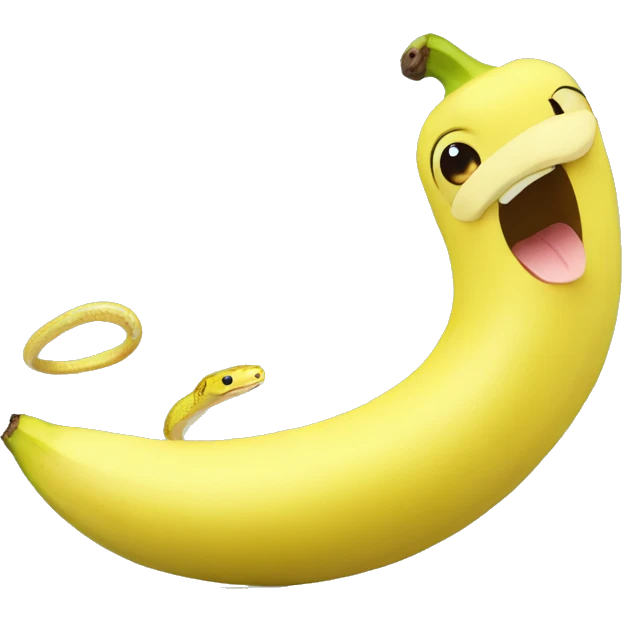 Banana + cute snake emoji