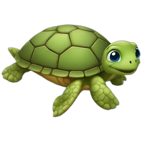 Un tortue sur un chat emoji