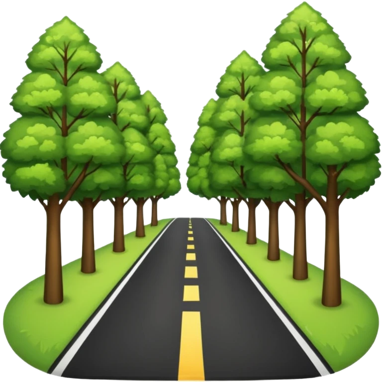 a road with trees emoji